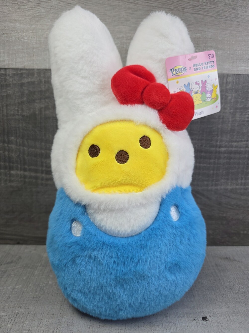 New! 12” Hello Kitty x Peeps Easter Bunny Plush With Tags Rabbit Ears b288